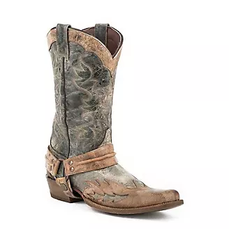 Stetson Mens Sundance Kid Outlaw Toe Cowboy Boots