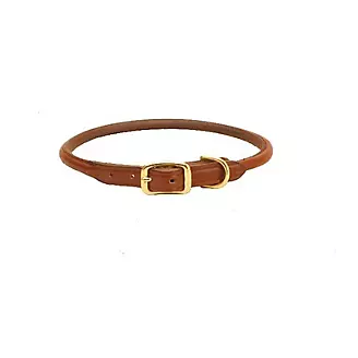 Tory Leather Rolled Leather Dog Collar