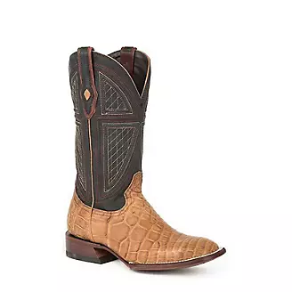 Stetson Mens Flaxville Exotic Gator Cowboy Boots