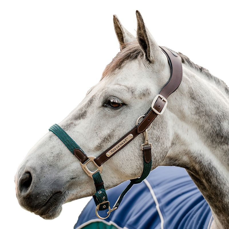 Horseware Sig Braided Halter Cob Brown/Hunter