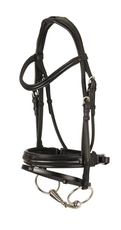 471179BLK HRSE Ovation Dortmund Anatomic Dressage Bridle Horse sku 471179BLK HRSE