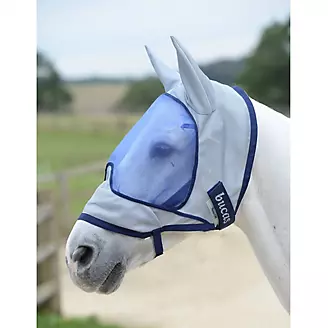 Bucas Buzz Off Deluxe Fly Mask With Ears XL Silver