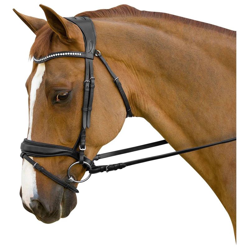 4038C M. Toulouse Rhythmical Dressage Bridle Cob Black sku 4038C