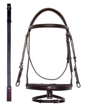 M. Toulouse Raised Eventing Bridle with Flat Reins