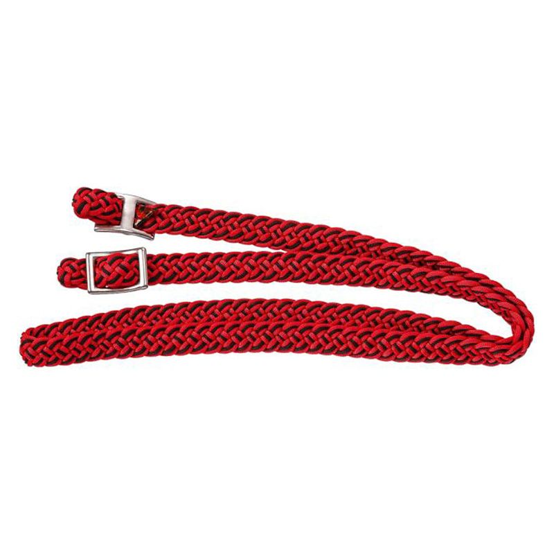 Mini Poly Contest Reins 3/4inx5ft Red/Black