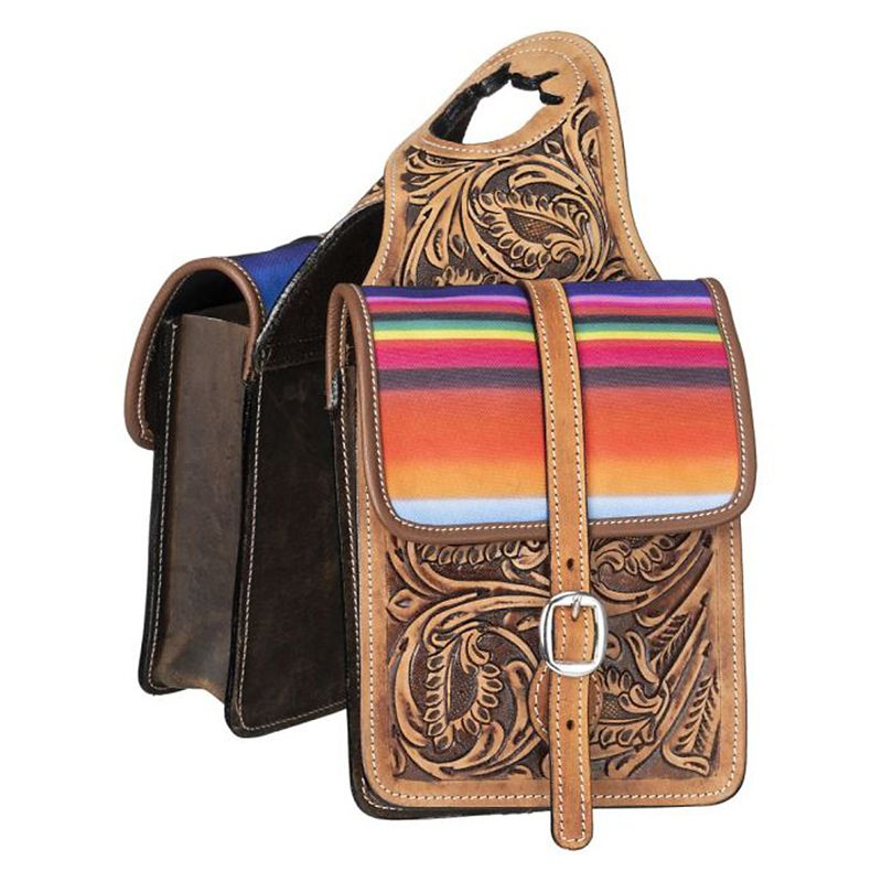 61-7465-91-77 Tough1 Printed Leather Horn Bag Serape/Antique sku 61-7465-91-77