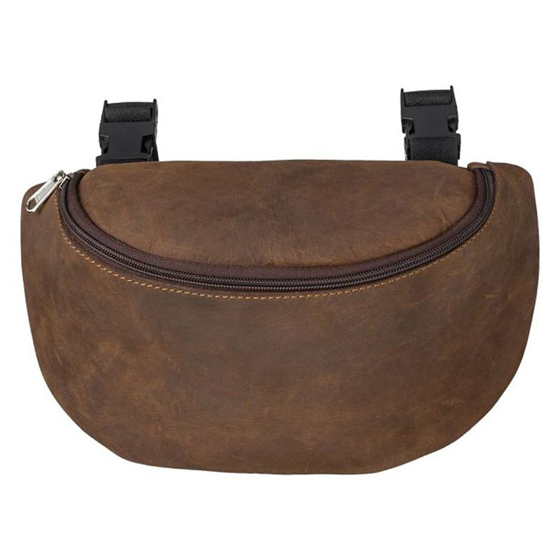 Tough1 Soft Leather Saddle Pouch Brown