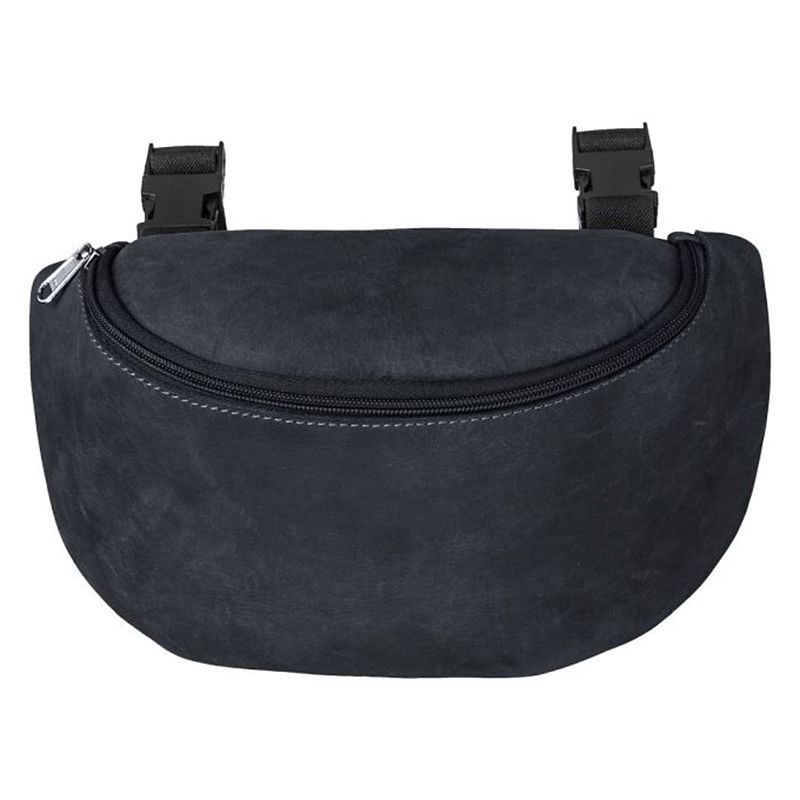 Tough1 Soft Leather Saddle Pouch Black