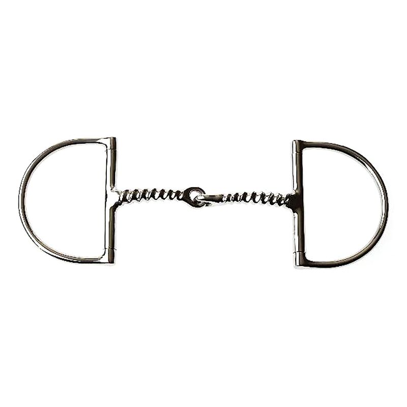 Korsteel Corkscrew Mouth Dee Ring Snaffle Bit 4 3/