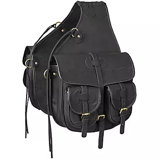 Tough1 Oiled Leather Saddle Bag
