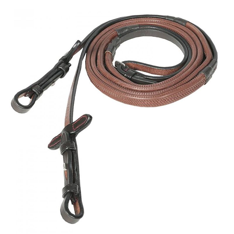 Horze Soft Grip Rubber Reins Pony Dark Brown