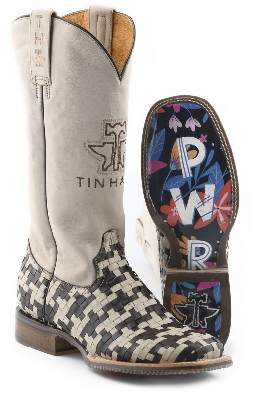 Tin Haul Ladies Cowgirl Power Boots 10 Cream
