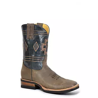 Roper Mens Cowboy Aztec Sq Toe Boots