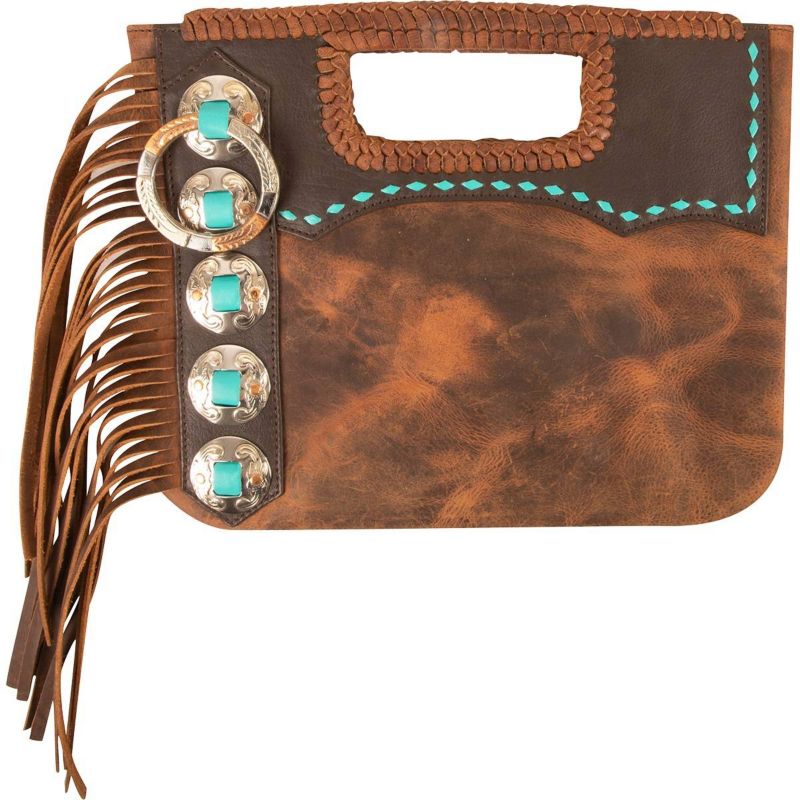 Cashel Handbag Mini Purse W/Conchos Turquoise