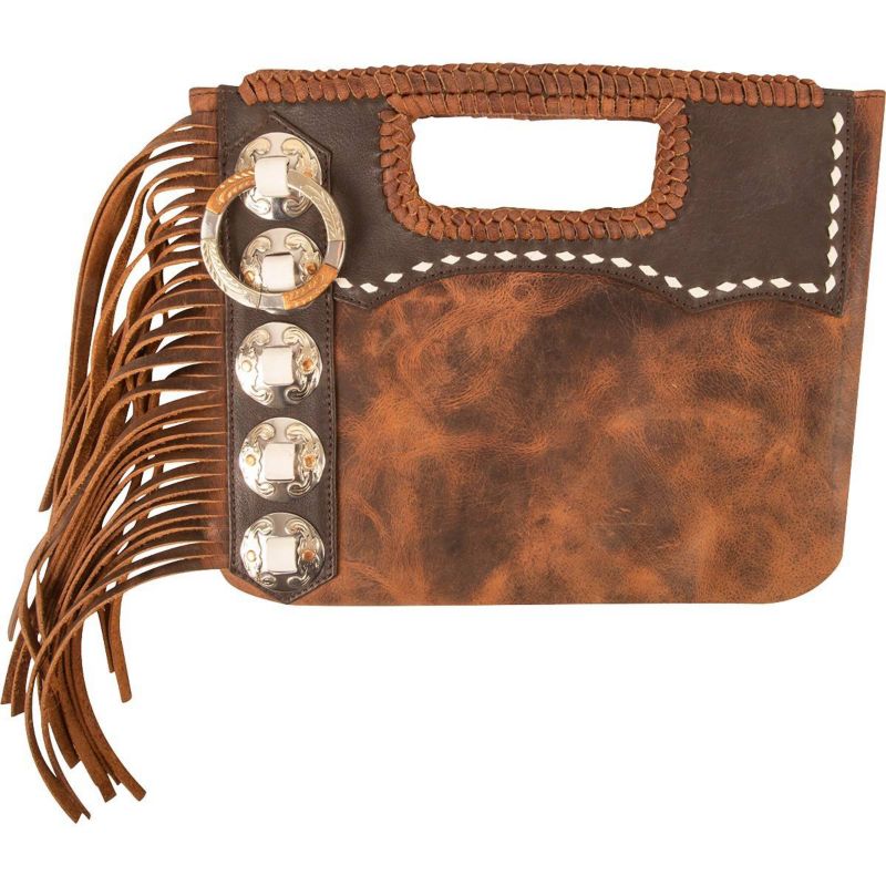 Cashel Handbag Mini Purse W/Conchos White