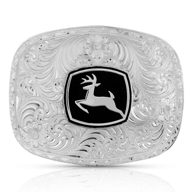 Montana Silversmiths John Deere Buck Buckle