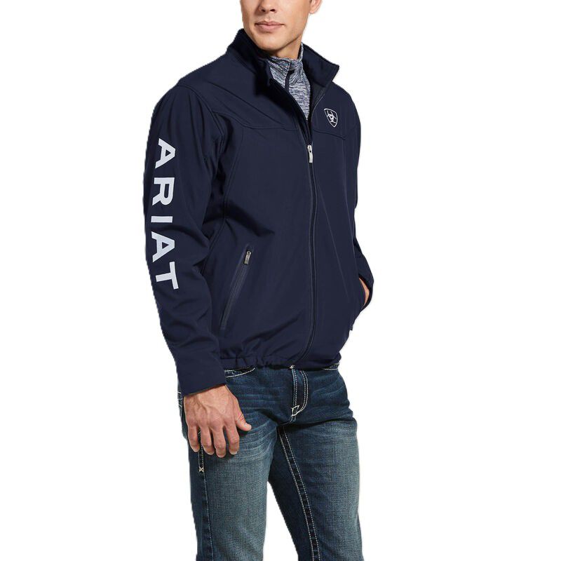 Mens New Team Softshell Jacket Navy L