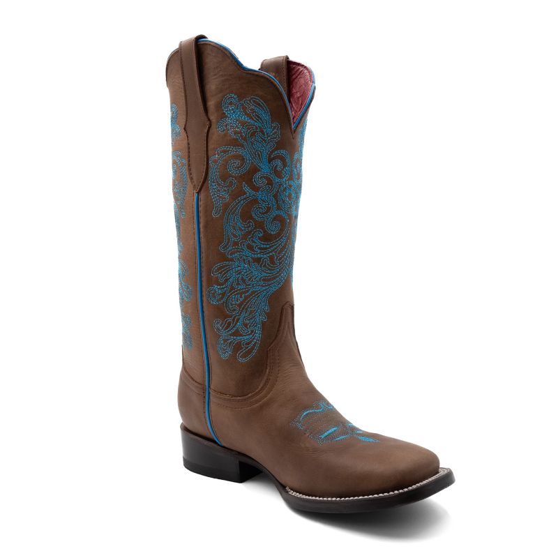 Ferrini Ladies Ella Square Toe Boots 8 B Brown -  FERRINI USA INC, 8109310080B