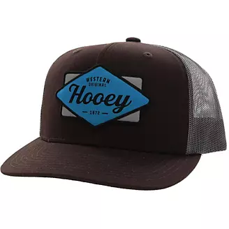 Hooey Diamond 6 Panel Truck Hat Brown/Gray