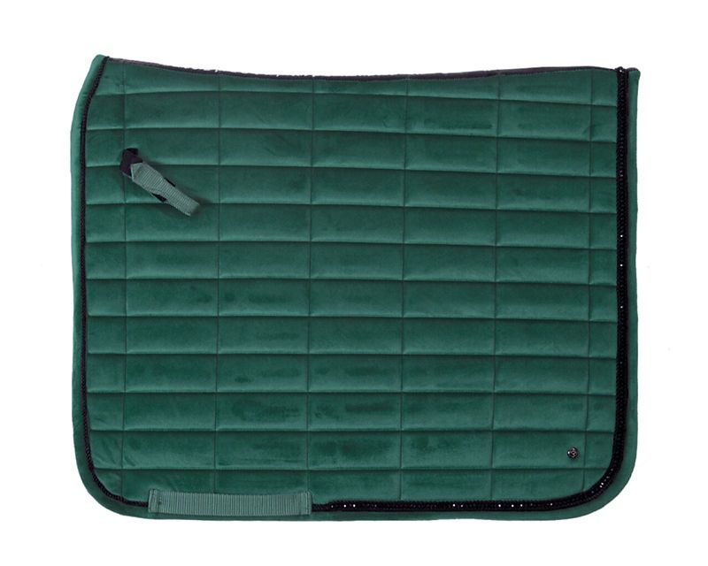 3175 DGR D3 QHP Astana Crystal Dressage Pad Pony Dark Green sku 3175 DGR D3