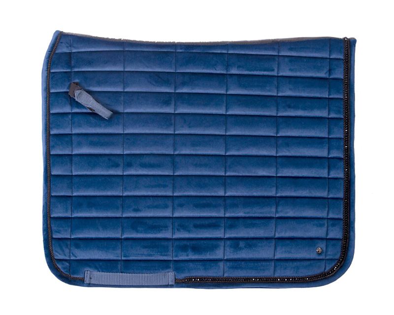 3175 NA D5 QHP Astana Crystal Dressage Pad Full Navy sku 3175 NA D5