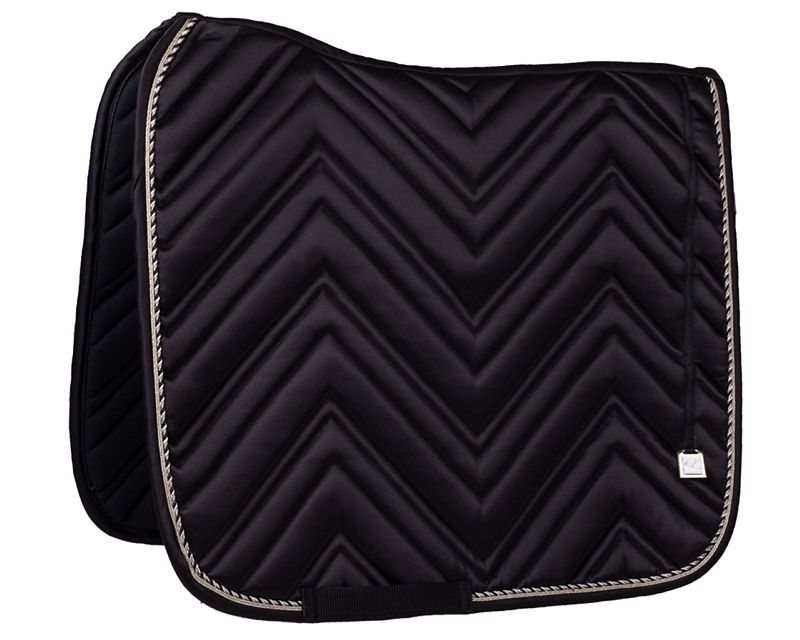 3188 ZW D3 QHP Menton Dressage Saddle Pad Pony Black sku 3188 ZW D3