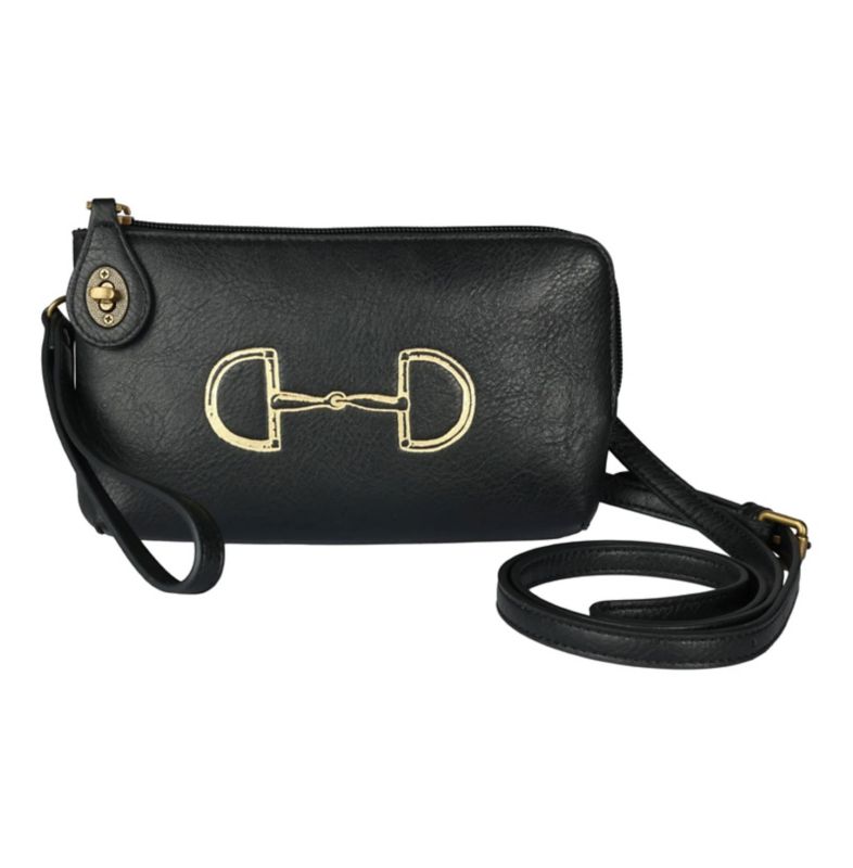 AWST Lila Vintage Snaffle Bit Crossbody Bag Black