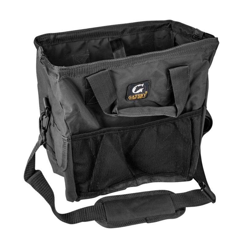Gatsby Nylon Grooming Tote Bag Mesh Bottom Black