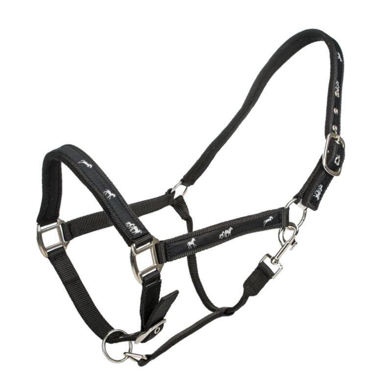 Tabelo Running Horse Halter w/Snap Black