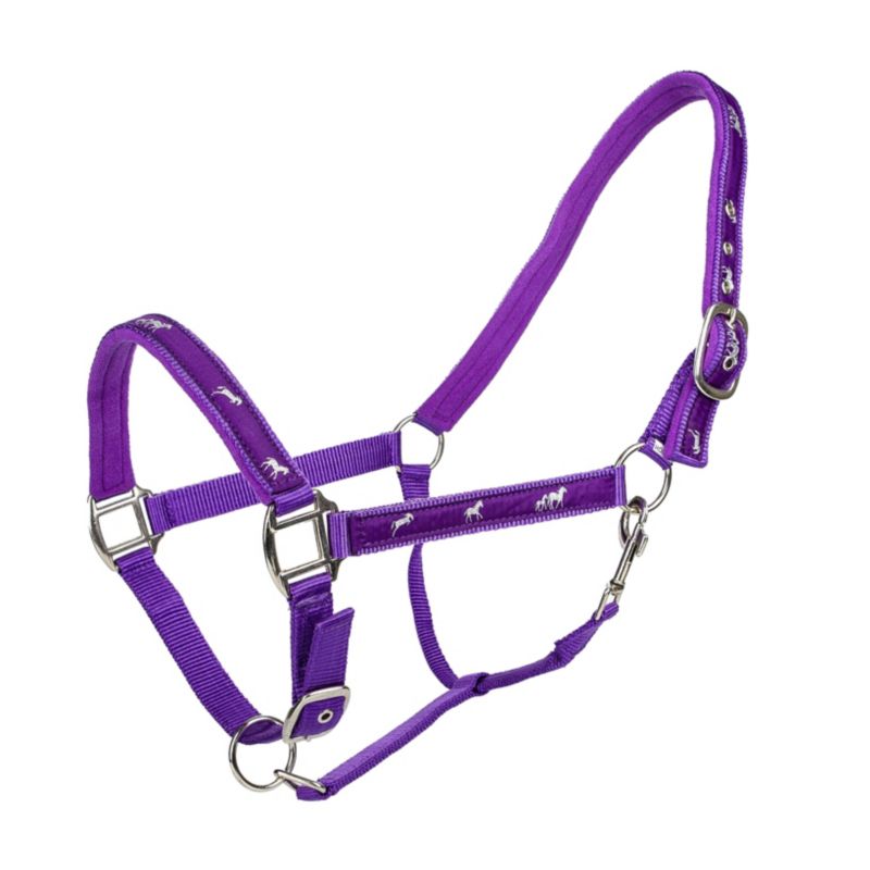 Tabelo Running Horse Halter w/Snap Purple