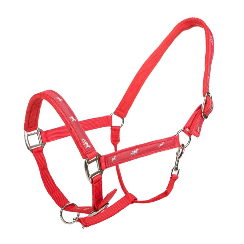 Tabelo Running Horse Halter w/Snap Red