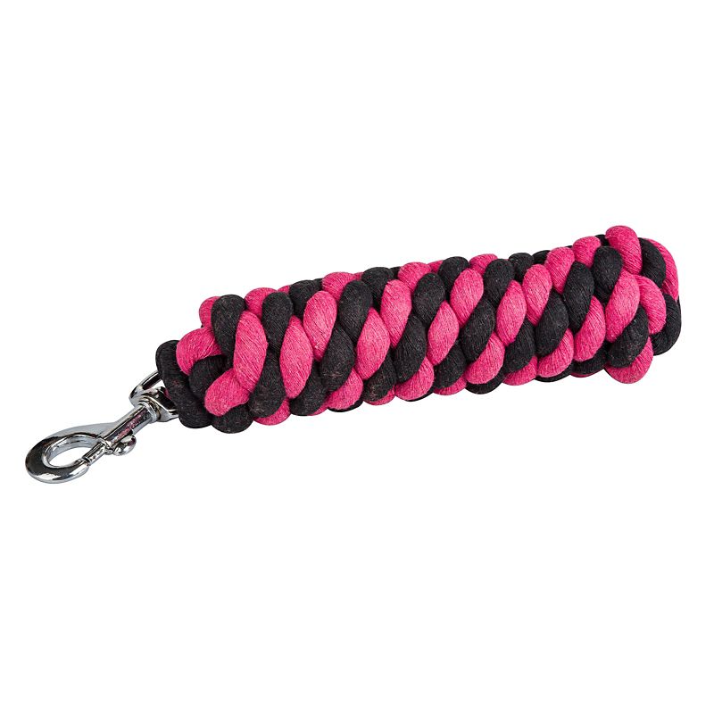 Tabelo 2-Tone Cotton Lead 3/4x10 Hot Pink/Black -  SADDLE-N-TACK, 14808FPBK