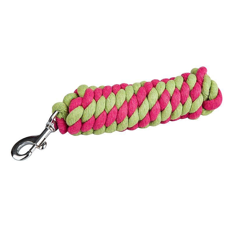 Tabelo 2-Tone Cotton Lead 3/4x10 Hot Pink/Lime -  SADDLE-N-TACK, 14808FPFL