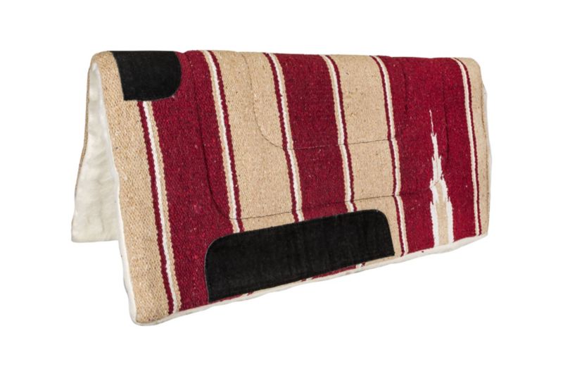 Tabelo Navajo Fleece Pad w/Fleece 30X30 Burgundy/T