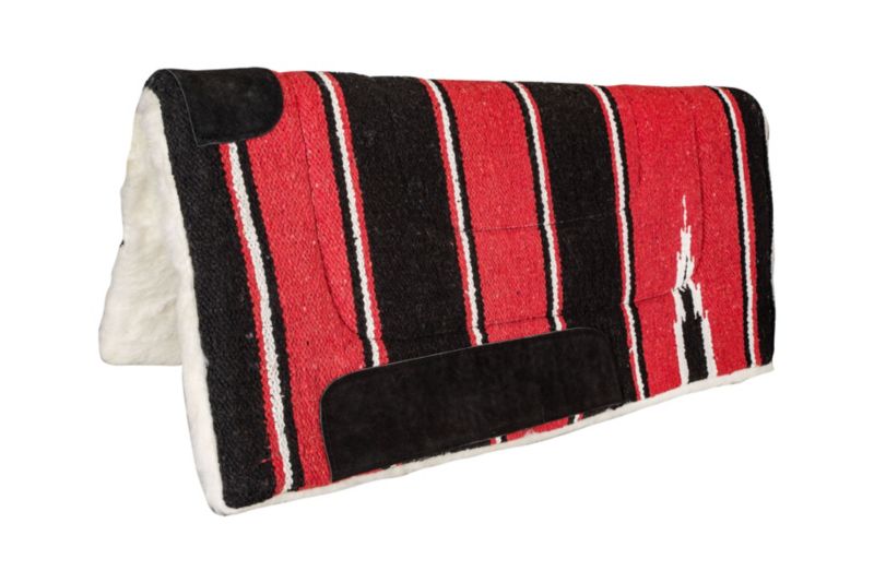 Tabelo Navajo Fleece Pad w/Fleece 30X30 Red/Black