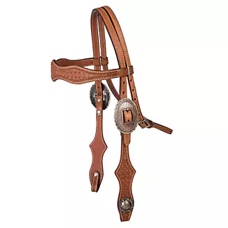Tabelo Scalloped Brow Headstall w/Tool Chestnut