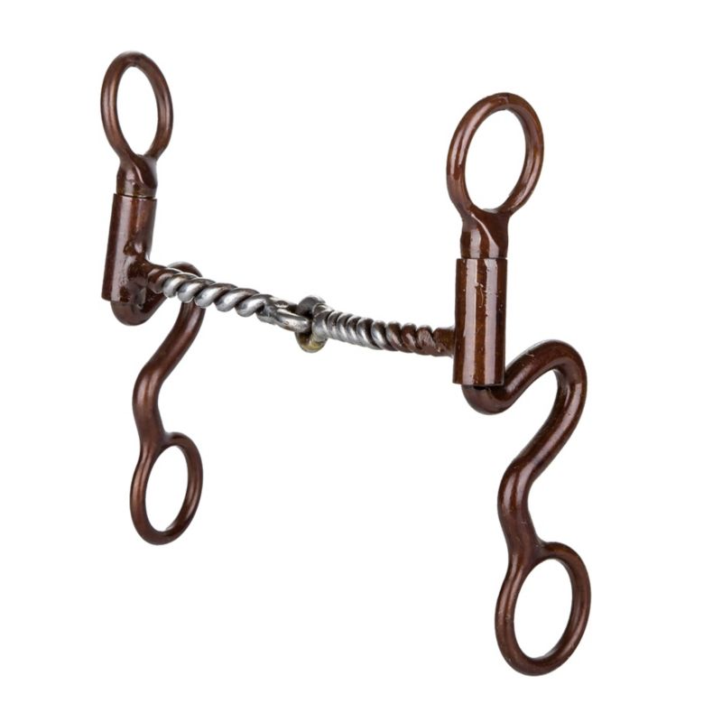 22613A-HTW Tabelo S-Shank Twisted Wire Snaffle Bit 5 Brown sku 22613A-HTW