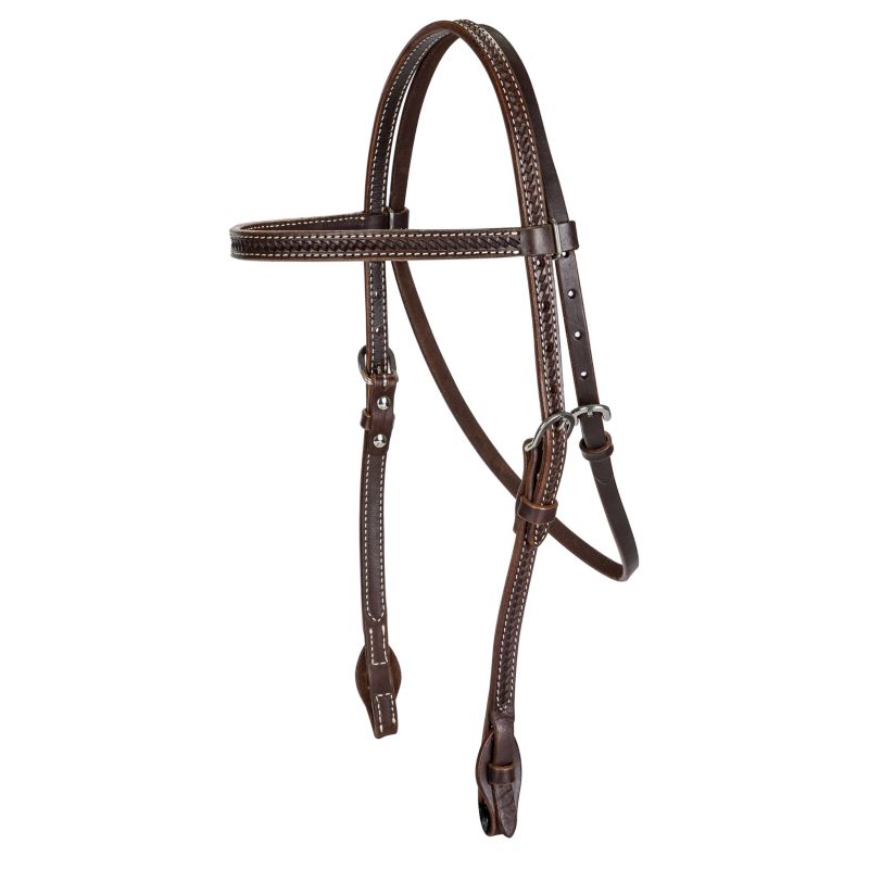 Tabelo Browband Headstall w/Tooling Brown