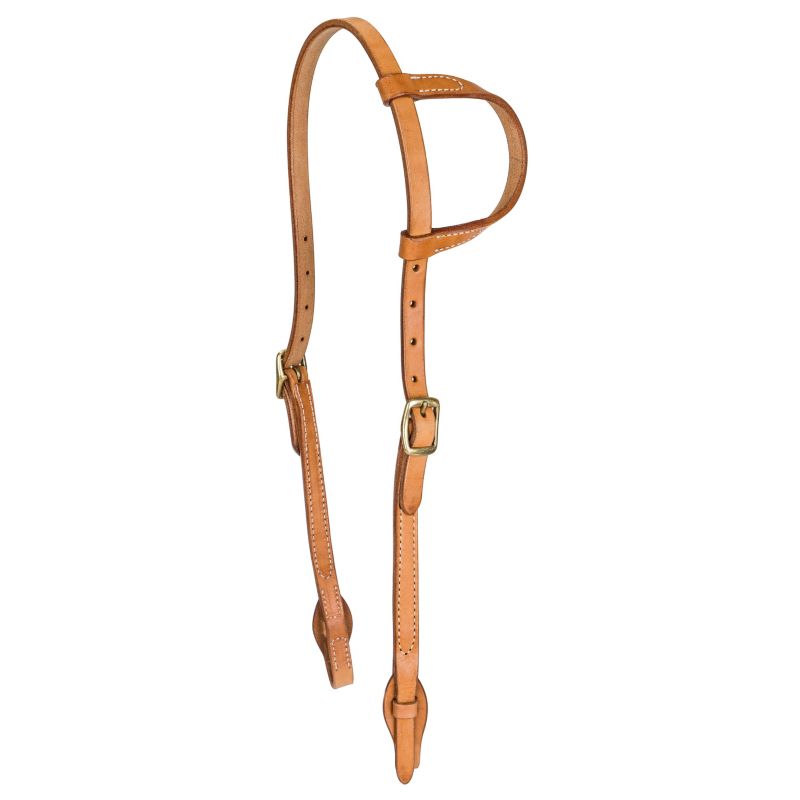 24173-LIGHTOIL-HORSE Tabelo One Ear Headstall Light Oil sku 24173-LIGHTOIL-HORSE