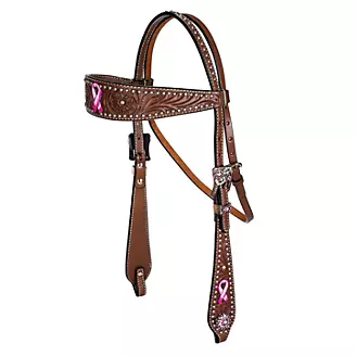 Tabelo Browband Awareness Headstall Chestnut