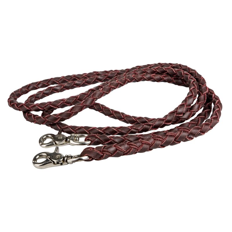 Tabelo Cherry Round Braided Reins 8ft