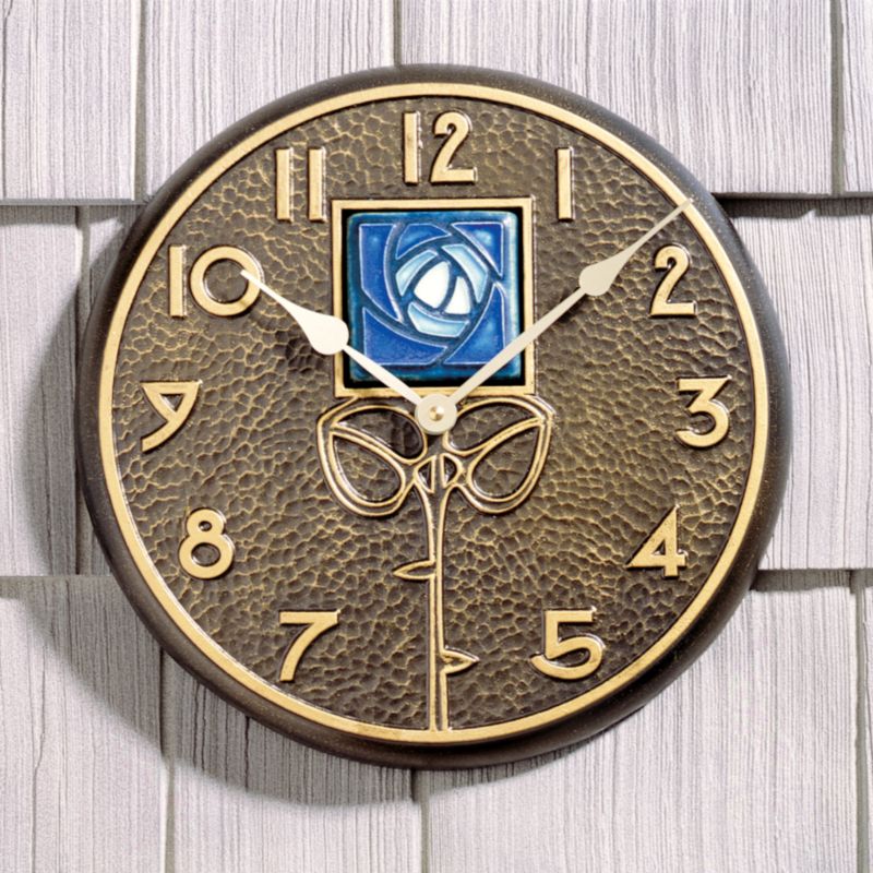 French Bronze Hunter Rose Clock