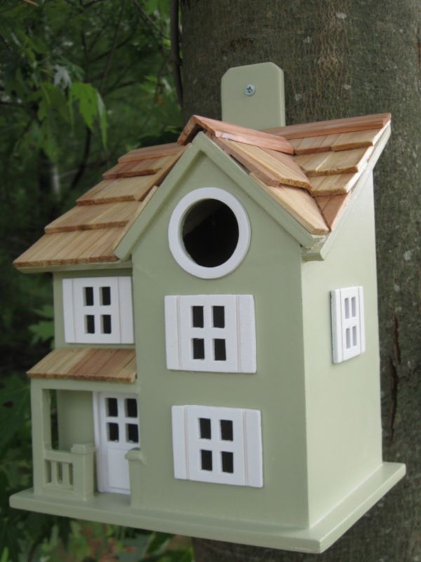 Townhouse Birdhouse Grey