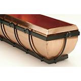 Wrought Iron and Oval Copper Window Box