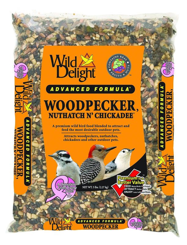 Wild Delight Woodpecker Nuthatch Food 20 LB (DDC364200 719195364209 Wild Bird Supplies Bird Food) photo