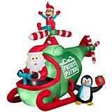 Inflatable Animated Santa and Friends Helicopter