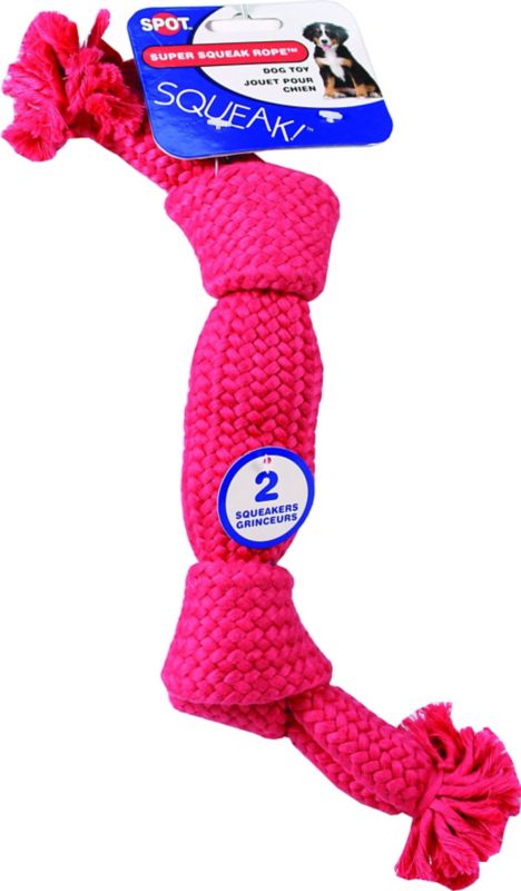 Spot Super Squeak Rope Dog Toy 14in