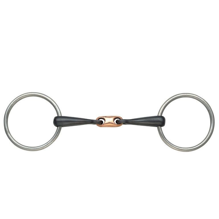 510-BLKSWI-5 Shires Copper Lozenge Sweet Iron Snaffle Bit 5 sku 510-BLKSWI-5