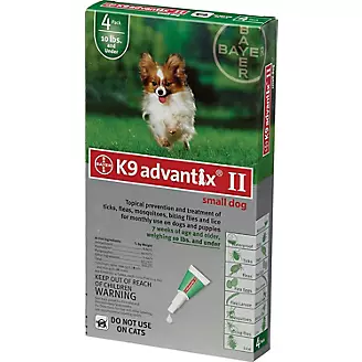 K9 Advantix II for Dogs 4-Month Supply 4-10lb