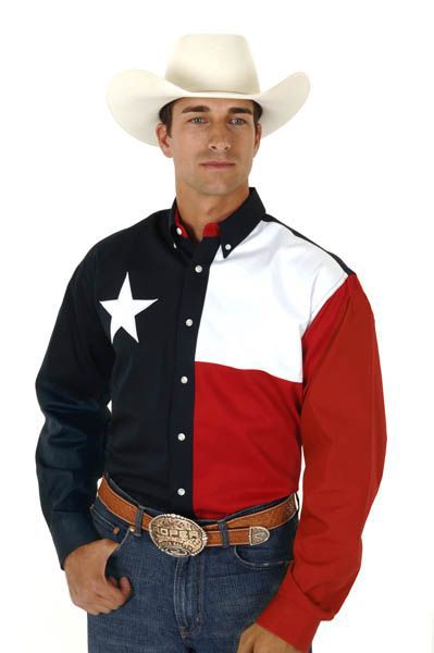 Roper Pieced Texas Flag (Multi) - Men's Western Shirt